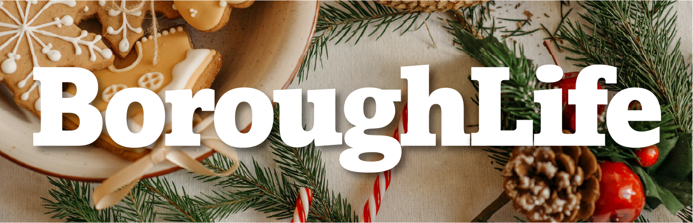 BoroughLife on a background of Christmassy objects